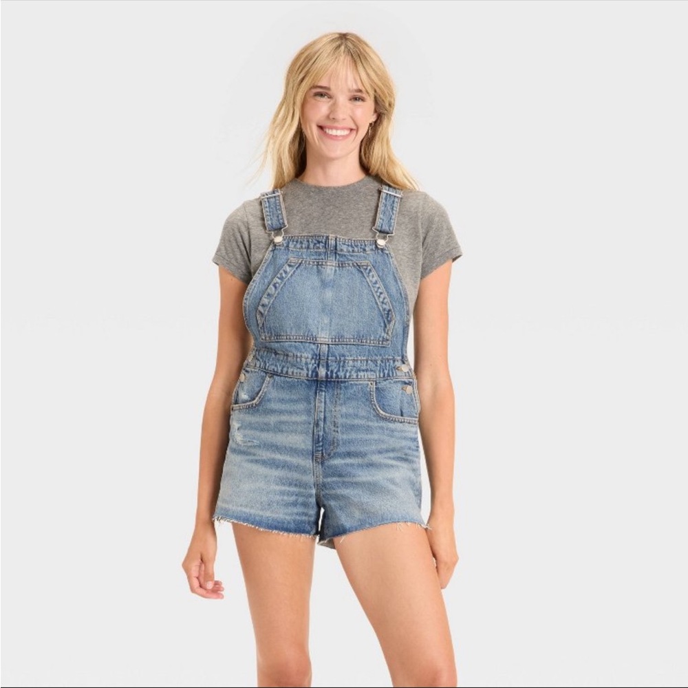 a new day Light Blue Women's Jean Overalls NWT